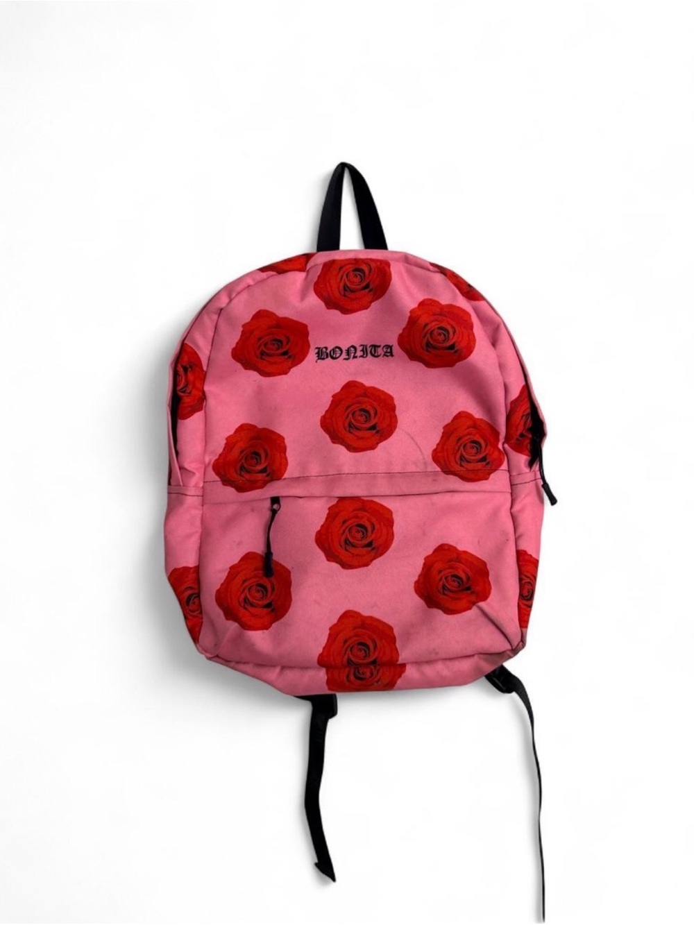 Viva La Bonita Bonita pink rose old English backpack